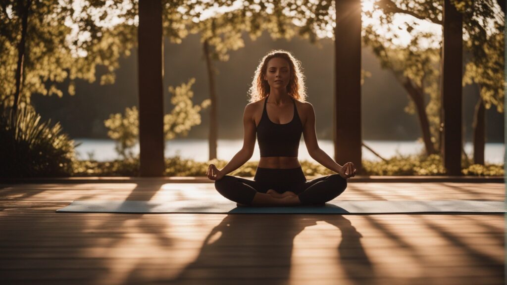 yoga in the morning sun